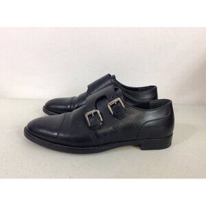 Ralph Lauren Collection Black Leather Shoes Buckle Made in Italy Womens 5